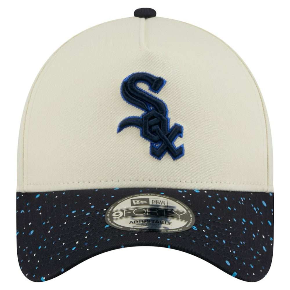 Chicago White Sox Speckle A-Frame 9FORTY Adjustable Hat Cream | New Era