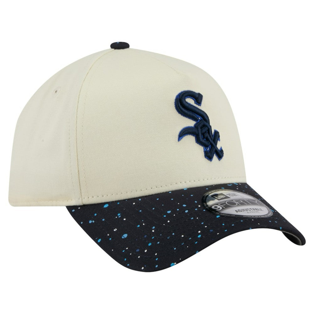 Chicago White Sox Speckle A-Frame 9FORTY Adjustable Hat Cream | New Era