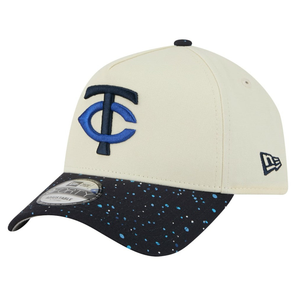 Minnesota Twins Speckle A-Frame 9FORTY Adjustable Hat Cream | New Era