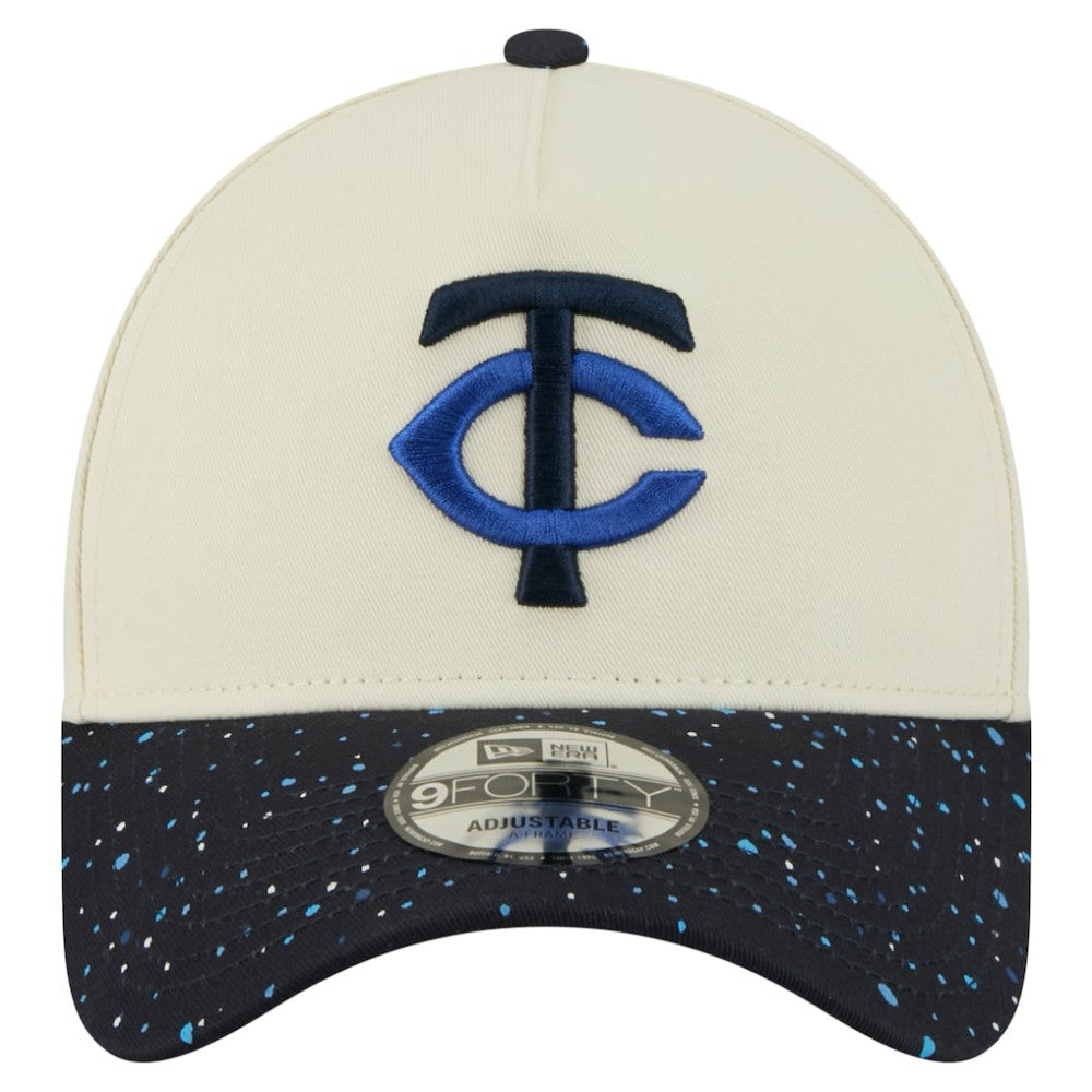 Minnesota Twins Speckle A-Frame 9FORTY Adjustable Hat Cream | New Era