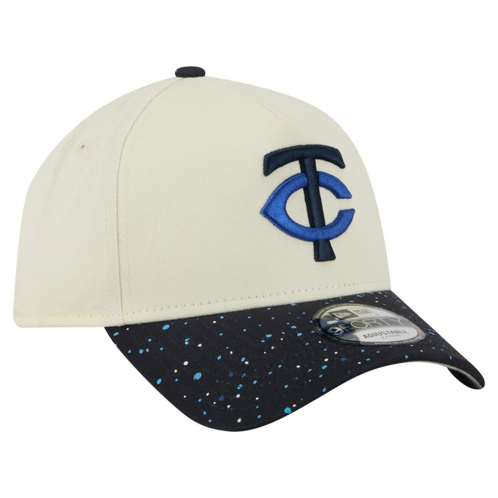 Minnesota Twins Speckle A-Frame 9FORTY Adjustable Hat Cream | New Era