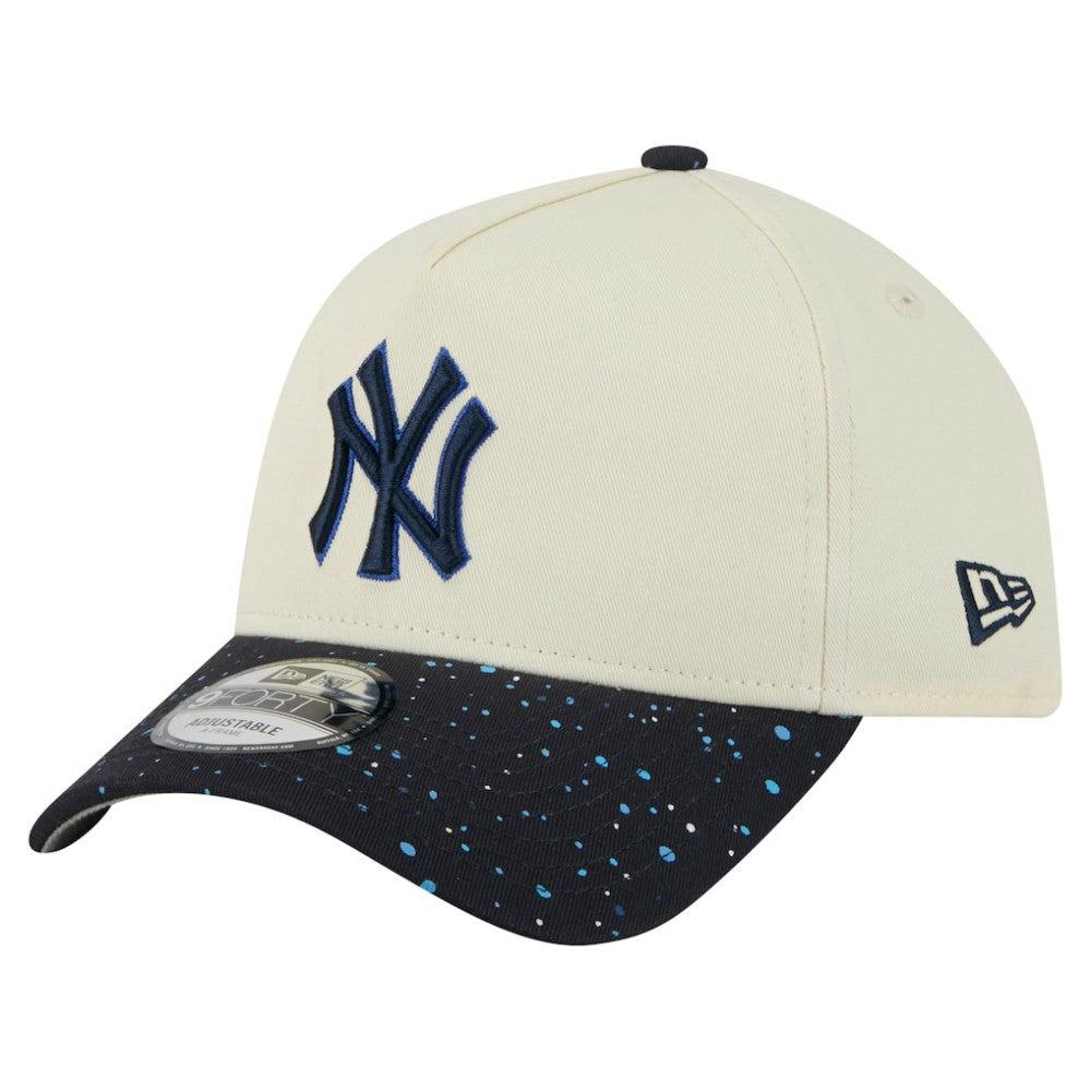 New York Yankees Speckle A-Frame 9FORTY Adjustable Hat Cream | New Era
