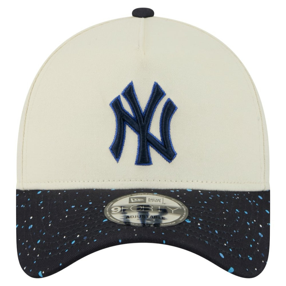 New York Yankees Speckle A-Frame 9FORTY Adjustable Hat Cream | New Era