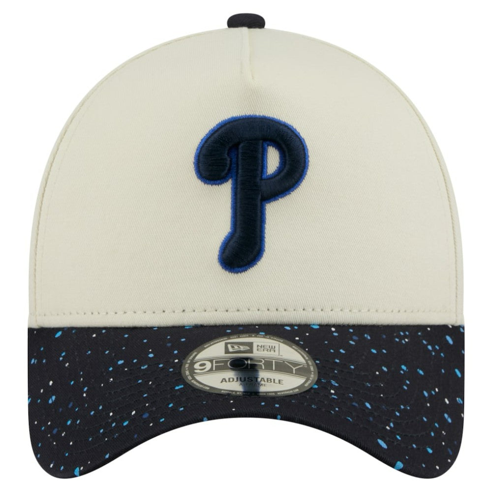 Philadelphia Phillies Speckle A-Frame 9FORTY Adjustable Hat Cream | New Era