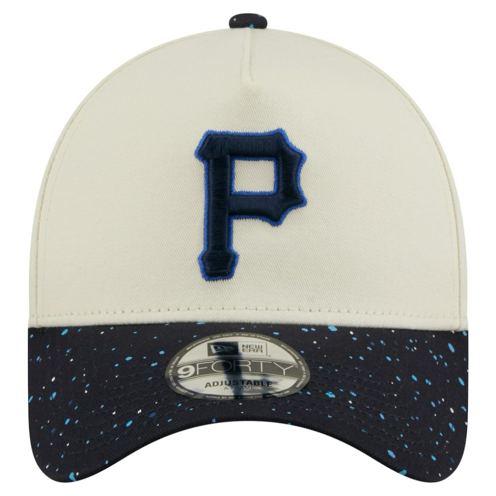 Pittsburgh Pirates Speckle A-Frame 9FORTY Adjustable Hat Cream | New Era