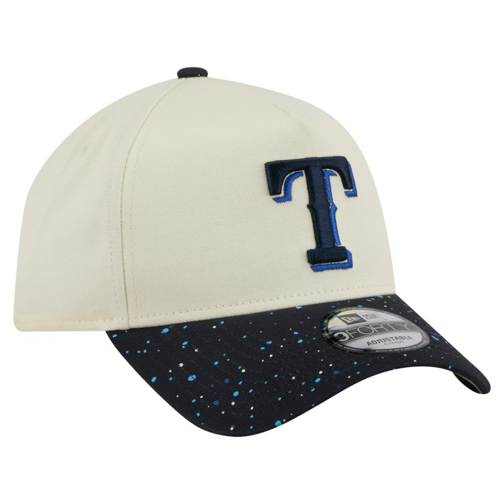 Texas Rangers Speckle A-Frame 9FORTY Adjustable Hat Cream | New Era
