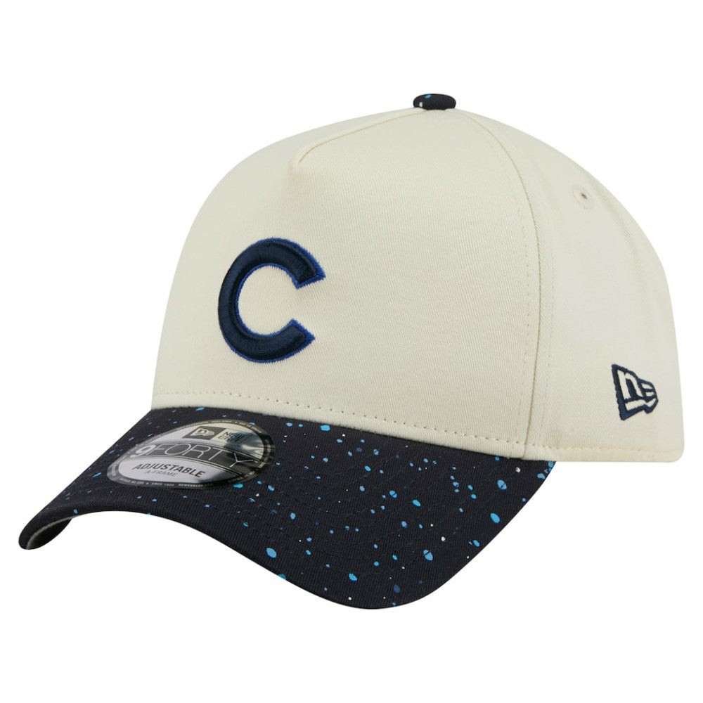 Chicago Cubs Speckle A-Frame 9FORTY Adjustable Hat Cream | New Era