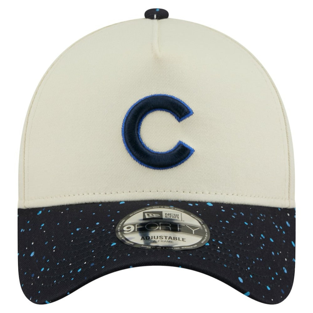 Chicago Cubs Speckle A-Frame 9FORTY Adjustable Hat Cream | New Era