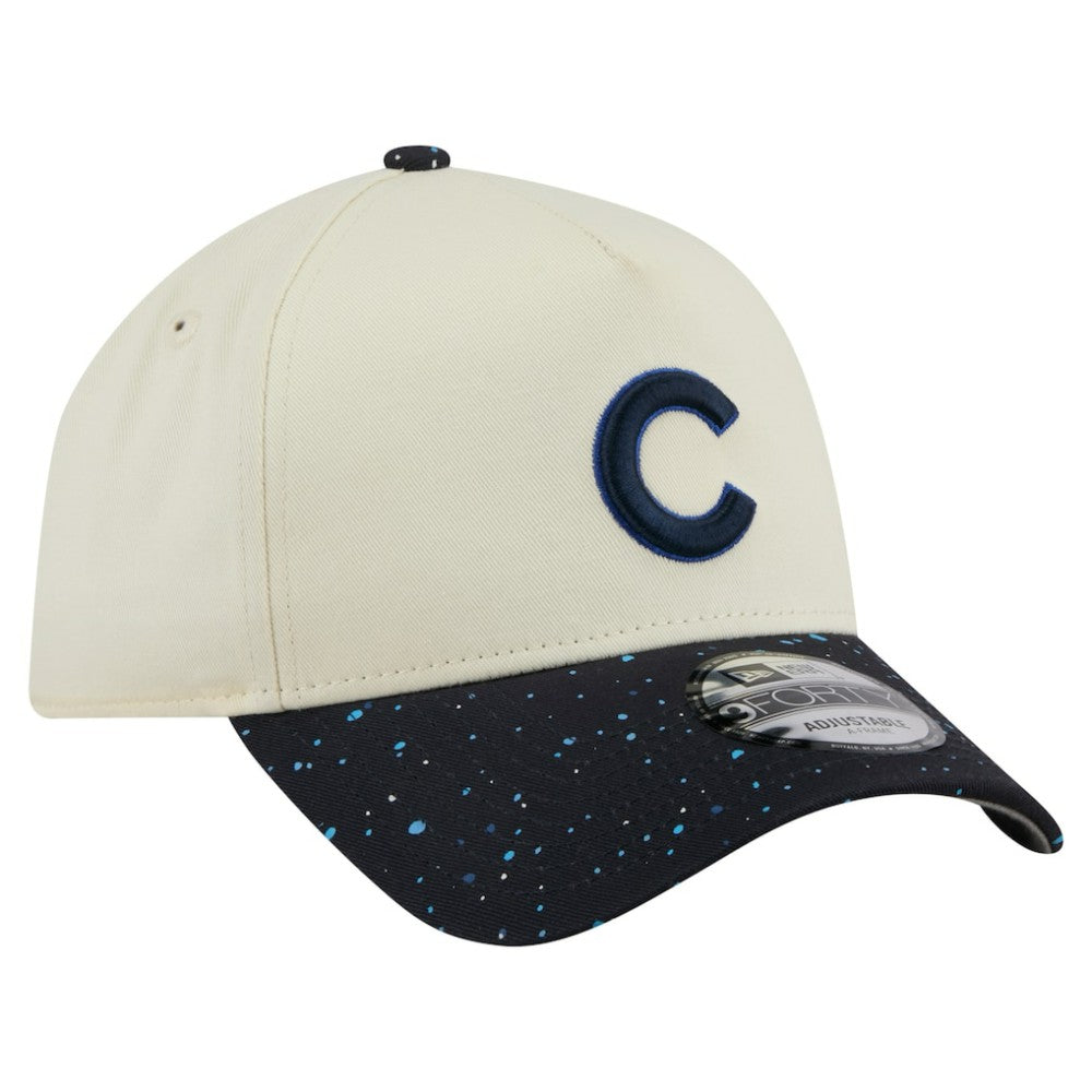 Chicago Cubs Speckle A-Frame 9FORTY Adjustable Hat Cream | New Era