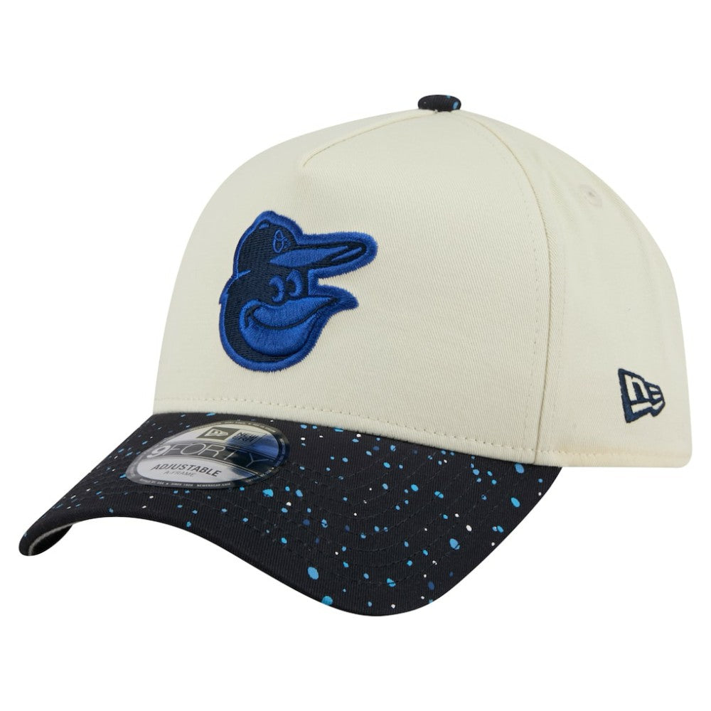 Baltimore Orioles Speckle A-Frame 9FORTY Adjustable Hat Cream | New Era