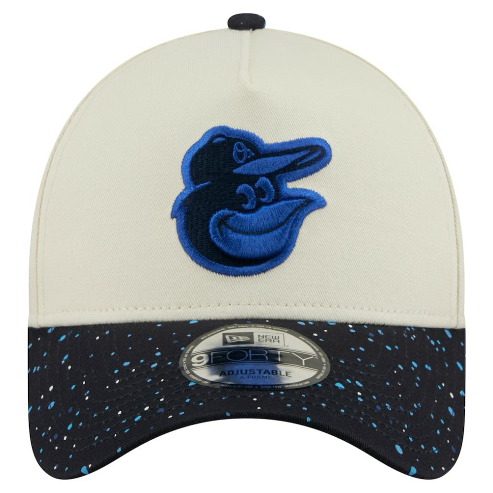 Baltimore Orioles Speckle A-Frame 9FORTY Adjustable Hat Cream | New Era