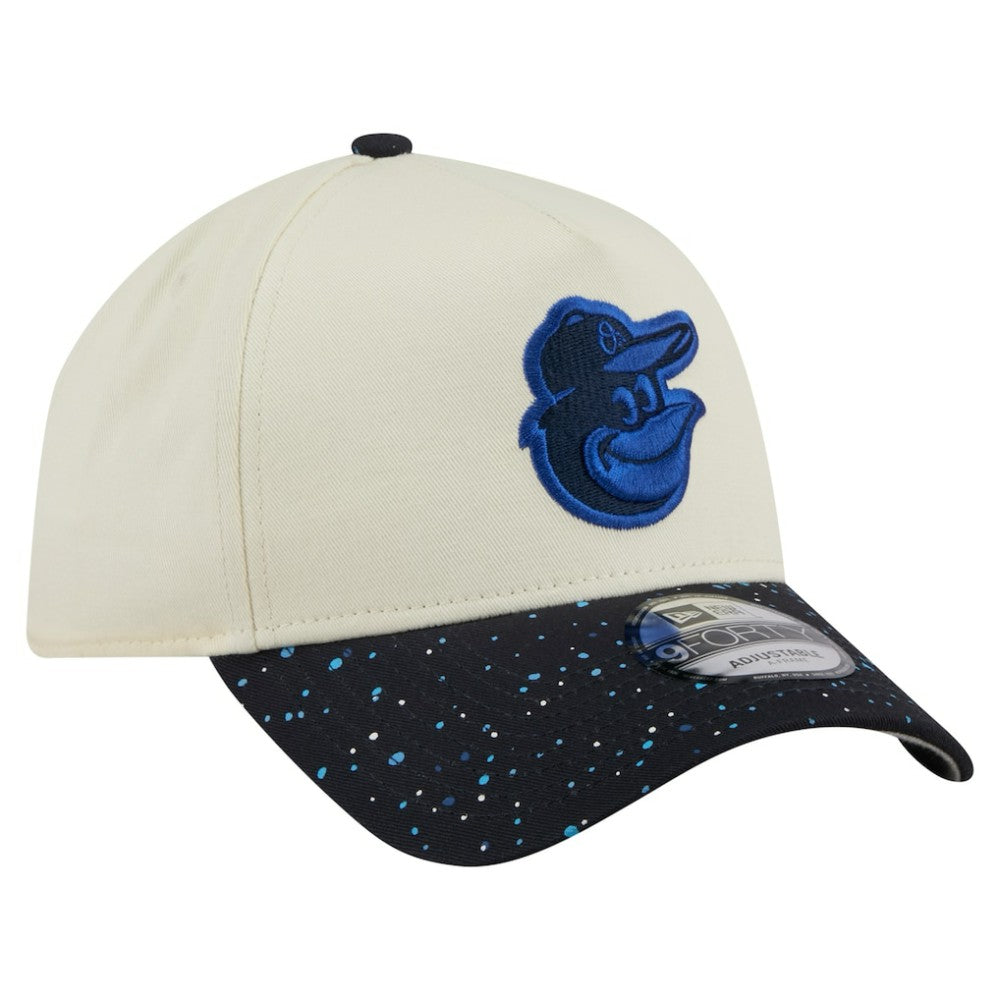 Baltimore Orioles Speckle A-Frame 9FORTY Adjustable Hat Cream | New Era