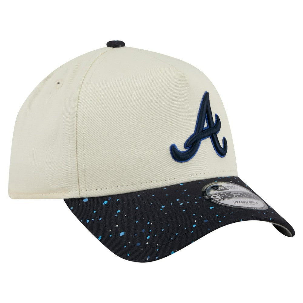 Atlanta Braves Speckle A-Frame 9FORTY Adjustable Hat Cream | New Era
