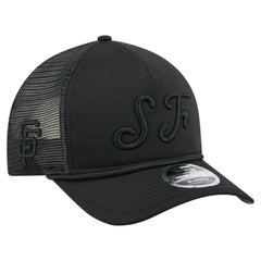 San Francisco Giants City Initial 9FORTY A-Frame M-Crown Adjustable Trucker Hat Black | New Era