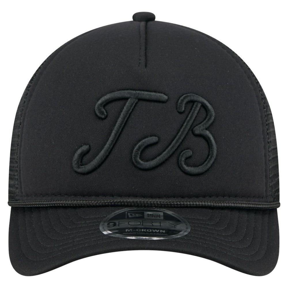 Tampa Bay Rays City Initial 9FORTY A-Frame M-Crown Adjustable Trucker Hat Black | New Era