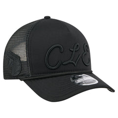 Cleveland Guardians City Initial 9FORTY A-Frame M-Crown Adjustable Trucker Hat Black | New Era