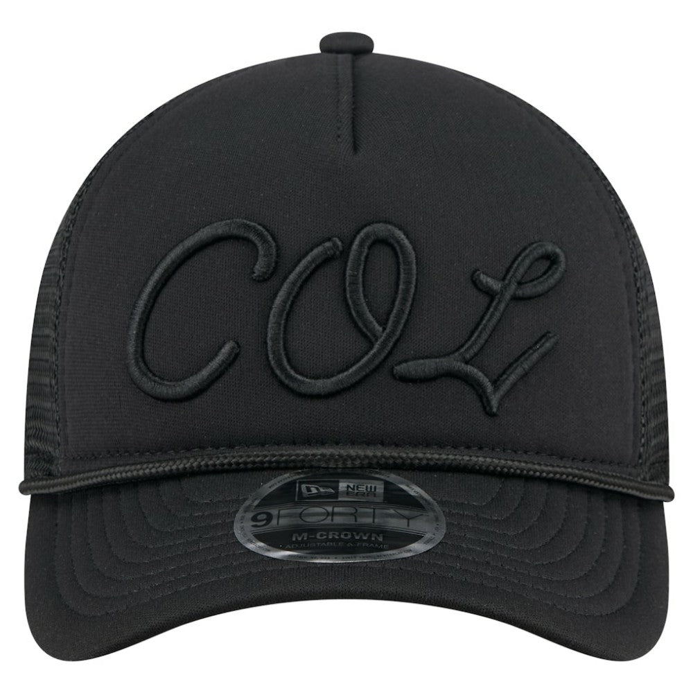 Colorado Rockies City Initial 9FORTY A-Frame M-Crown Adjustable Trucker Hat Black | New Era