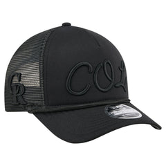 Colorado Rockies City Initial 9FORTY A-Frame M-Crown Adjustable Trucker Hat Black | New Era