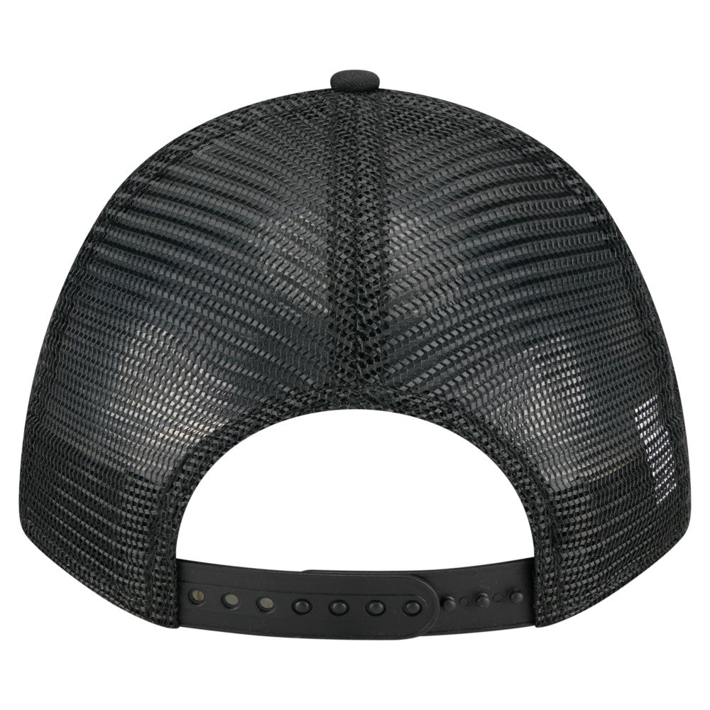 Miami Marlins City Initial 9FORTY A-Frame M-Crown Adjustable Trucker Hat Black | New Era