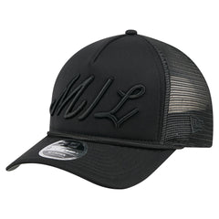 Milwaukee Brewers City Initial 9FORTY A-Frame M-Crown Adjustable Trucker Hat Black | New Era