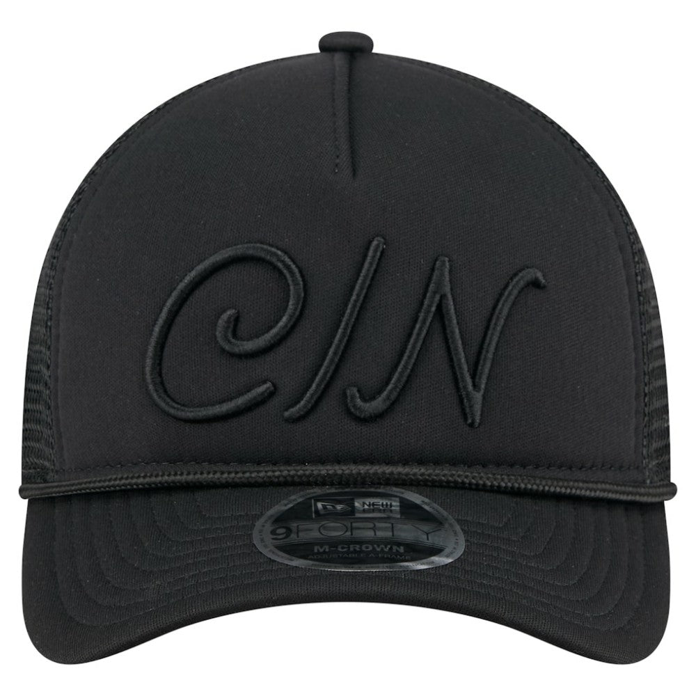 Cincinnati Reds City Initial 9FORTY A-Frame M-Crown Adjustable Trucker Hat Black | New Era