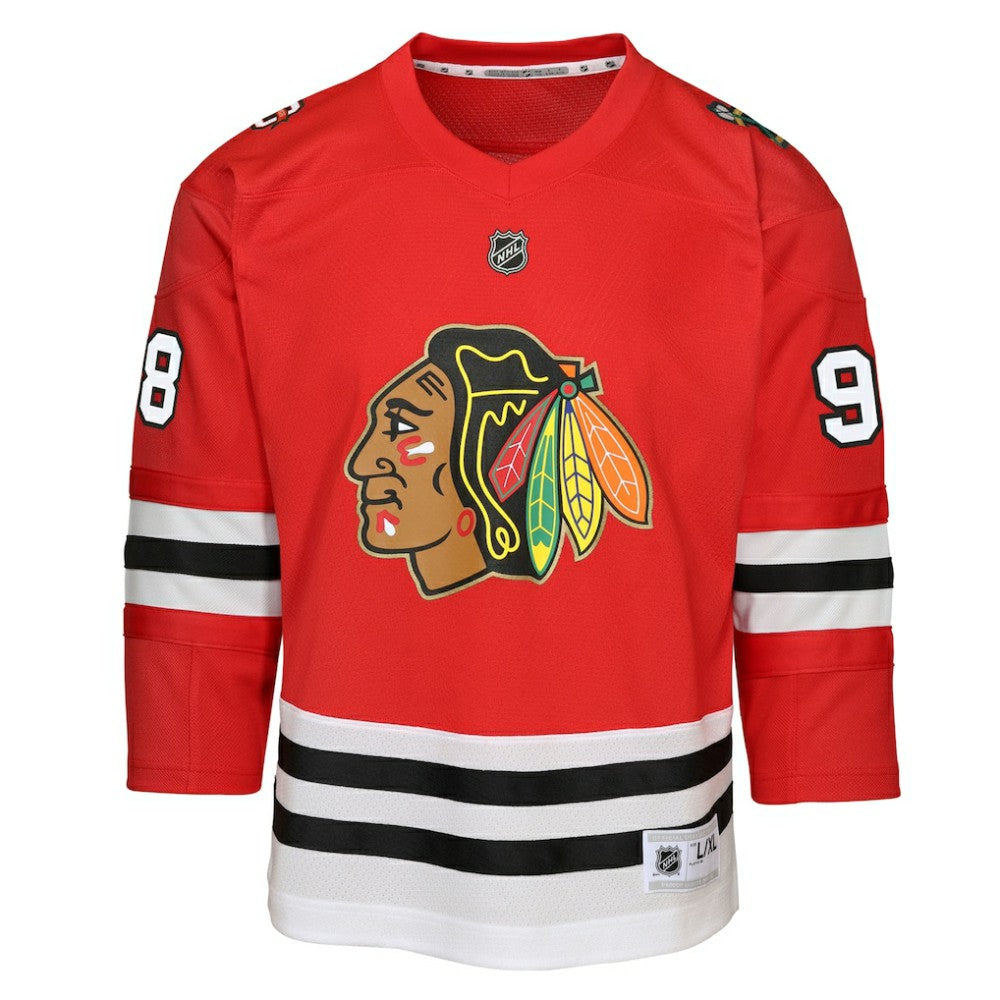 Connor Bedard Chicago Blackhawks Youth Home Centennial Premier Jersey Red