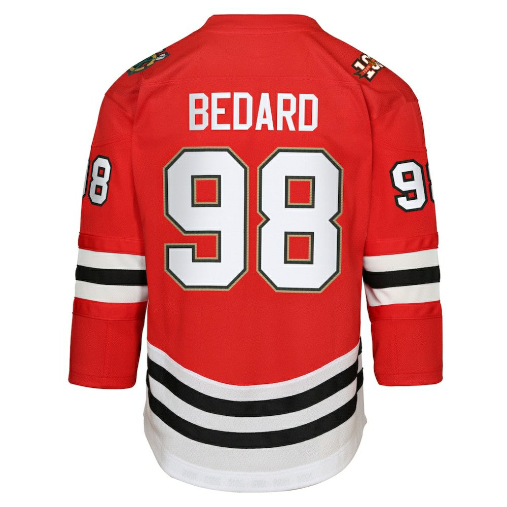 Connor Bedard Chicago Blackhawks Youth Home Centennial Premier Jersey Red
