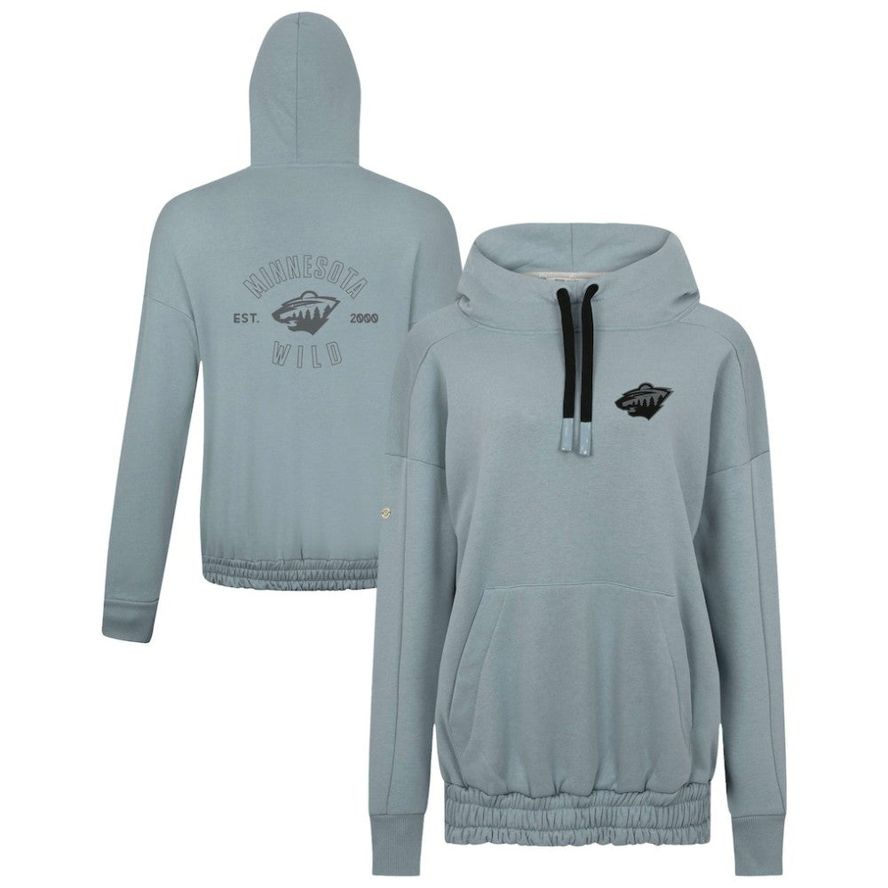 Minnesota Wild Levelwear Women's Waterfall Nightfall Pullover Hoodie Gray