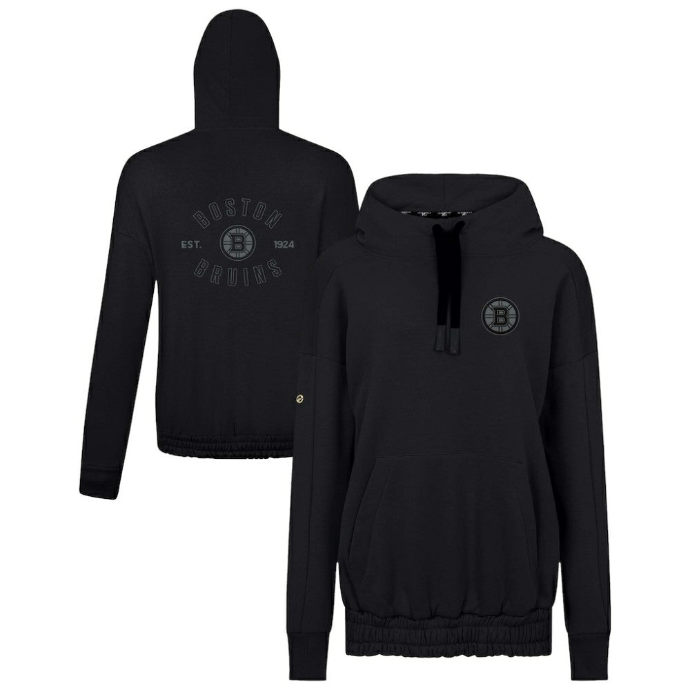 Boston Bruins Levelwear Women's Waterfall Nightfall Pullover Hoodie Black