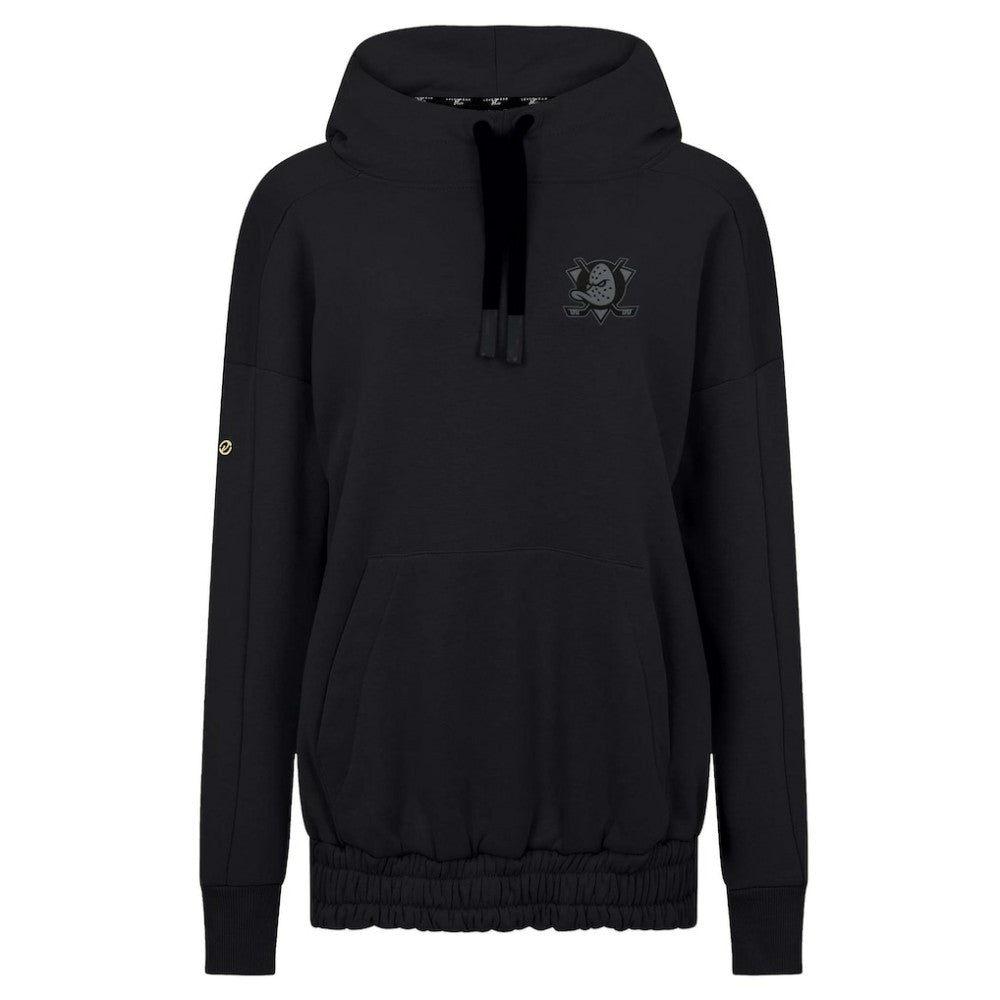 Anaheim Ducks Levelwear Women's Waterfall Nightfall Pullover Hoodie Black
