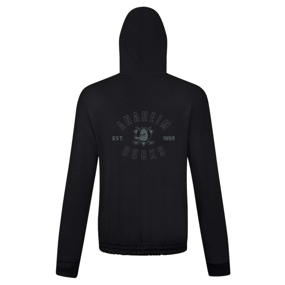 Anaheim Ducks Levelwear Women's Waterfall Nightfall Pullover Hoodie Black