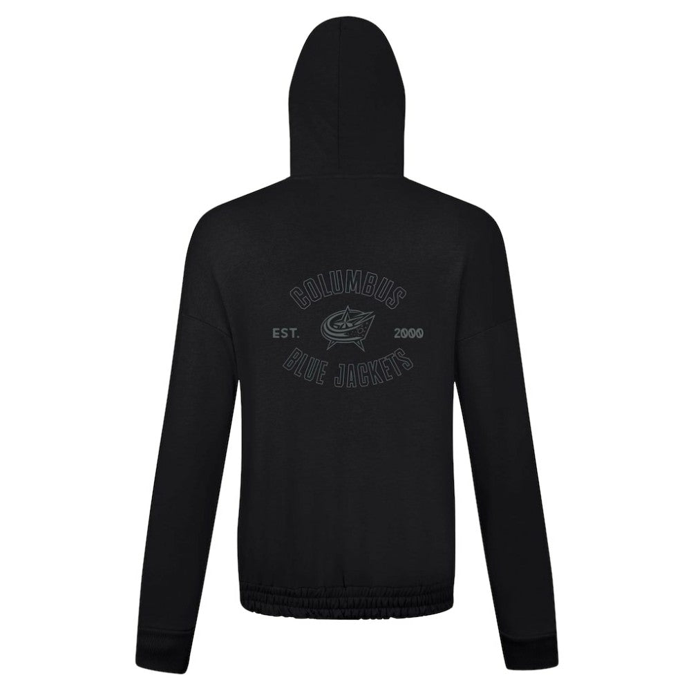 Columbus Blue Jackets Levelwear Women's Waterfall Nightfall Pullover Hoodie Black