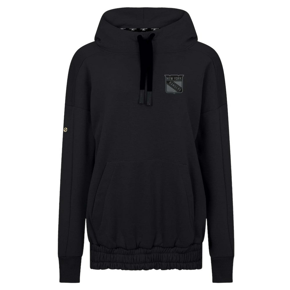 New York Rangers Levelwear Women's Waterfall Nightfall Pullover Hoodie Black