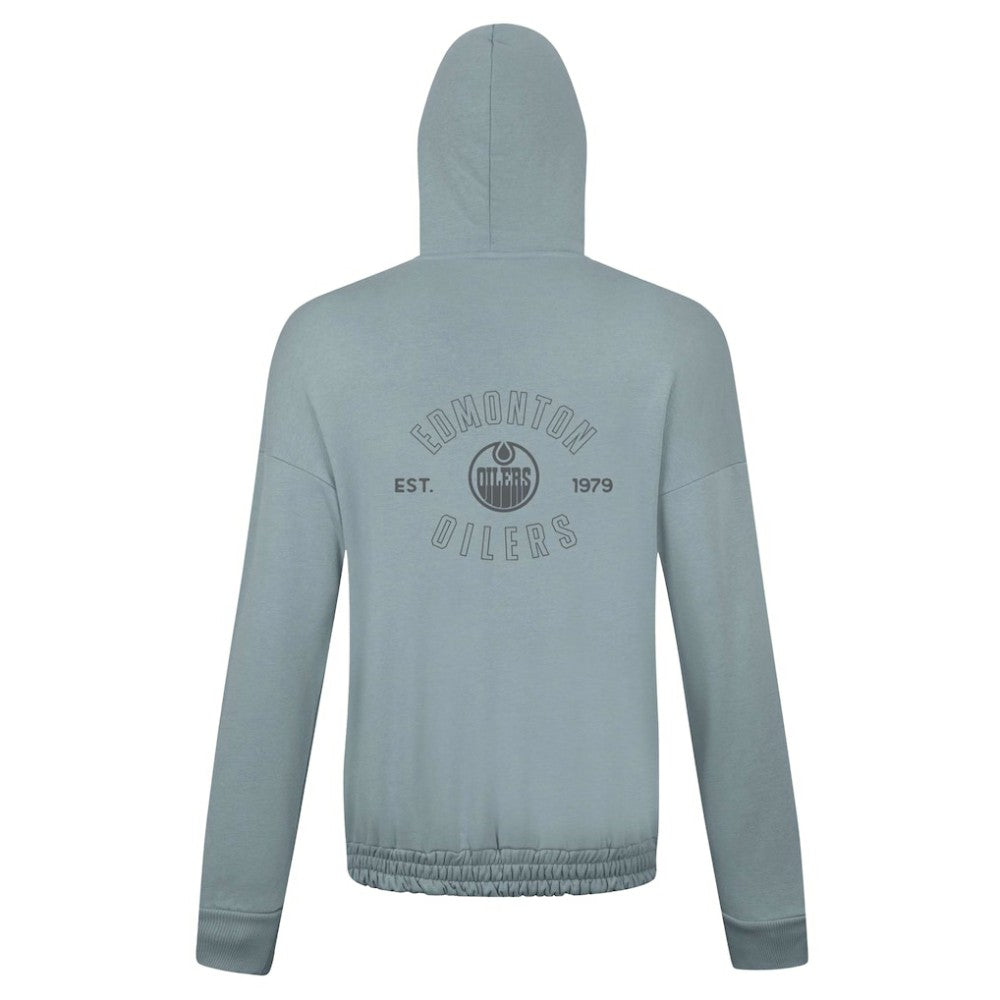 Edmonton Oilers Levelwear Women's Waterfall Nightfall Pullover Hoodie Gray