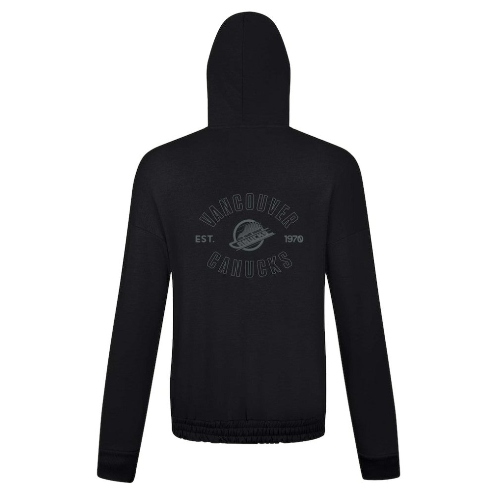 Vancouver Canucks Levelwear Women's Waterfall Nightfall Pullover Hoodie Black