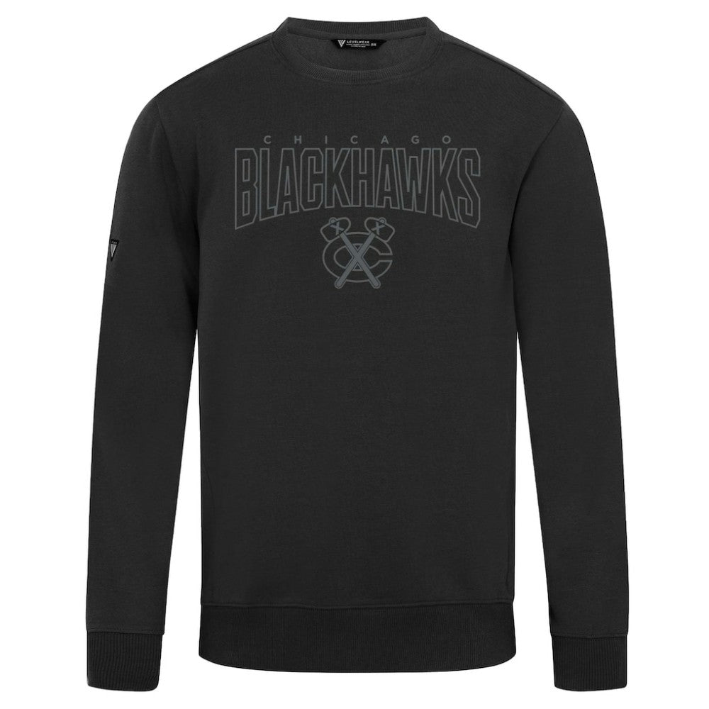 Chicago Blackhawks Levelwear Zane Darkmoon Pullover Sweatshirt Black