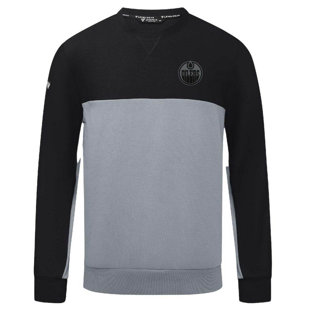Edmonton Oilers Levelwear Legacy Nightfall Pullover Sweatshirt Black/Gray