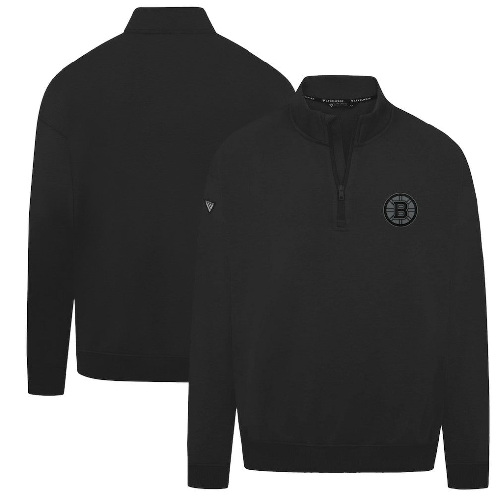 Boston Bruins Levelwear Murray Nightfall Quarter-Zip Jacket Black
