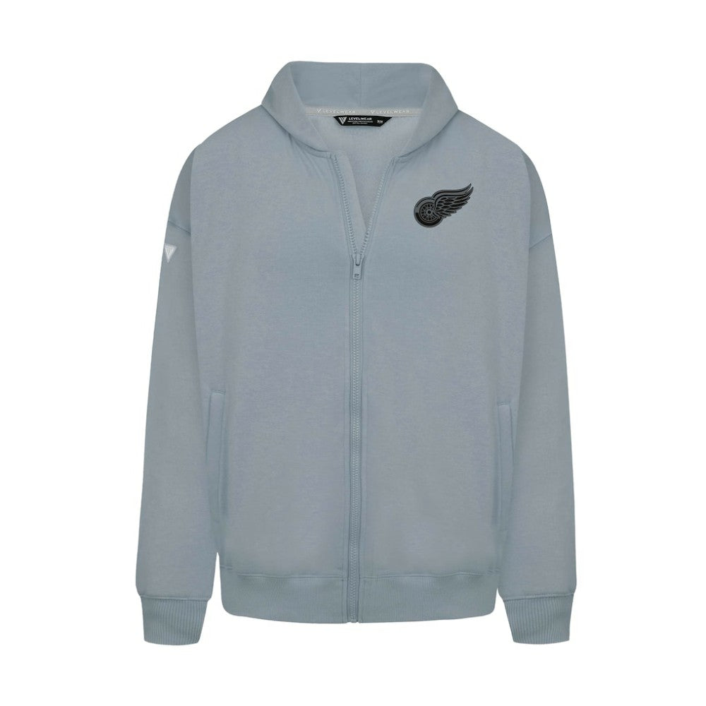 Detroit Red Wings Levelwear Uphill Abyssal Full-Zip Hoodie Gray