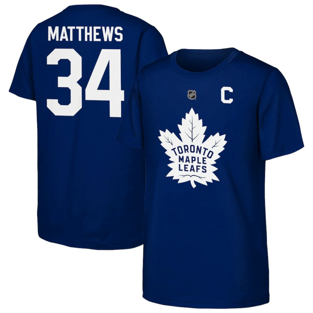 Auston Matthews Toronto Maple Leafs Outerstuff Youth Player Name & Number T-Shirt Blue