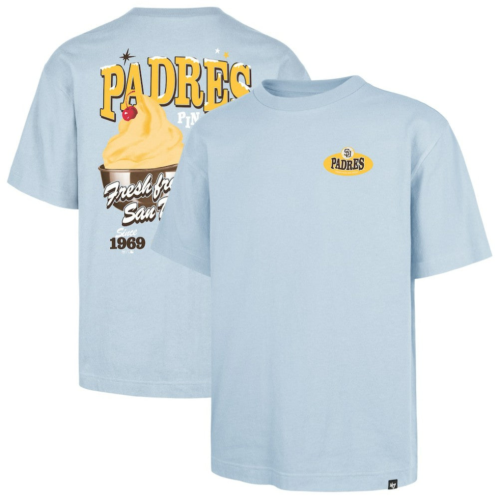 San Diego Padres Ice Cream Parlor Foundation T-Shirt Light Blue | 47 brand