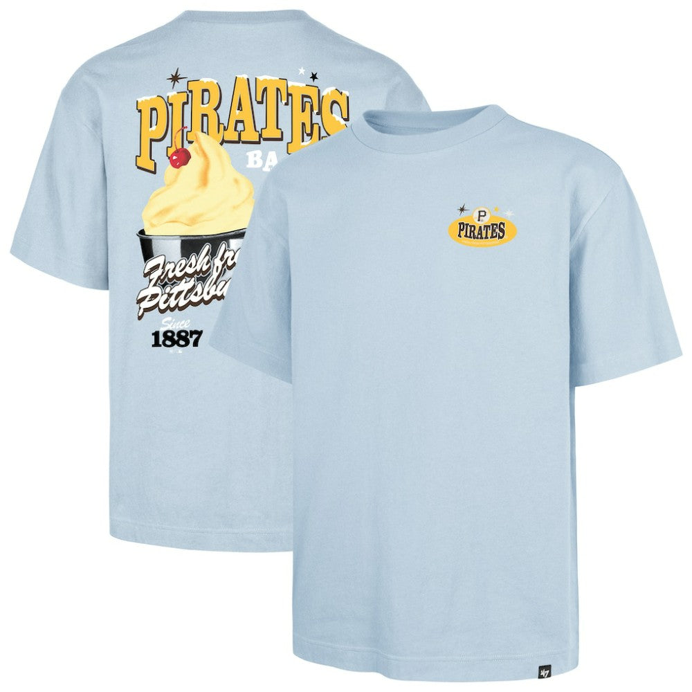 Pittsburgh Pirates Ice Cream Parlor Foundation T-Shirt Light Blue | 47 brand