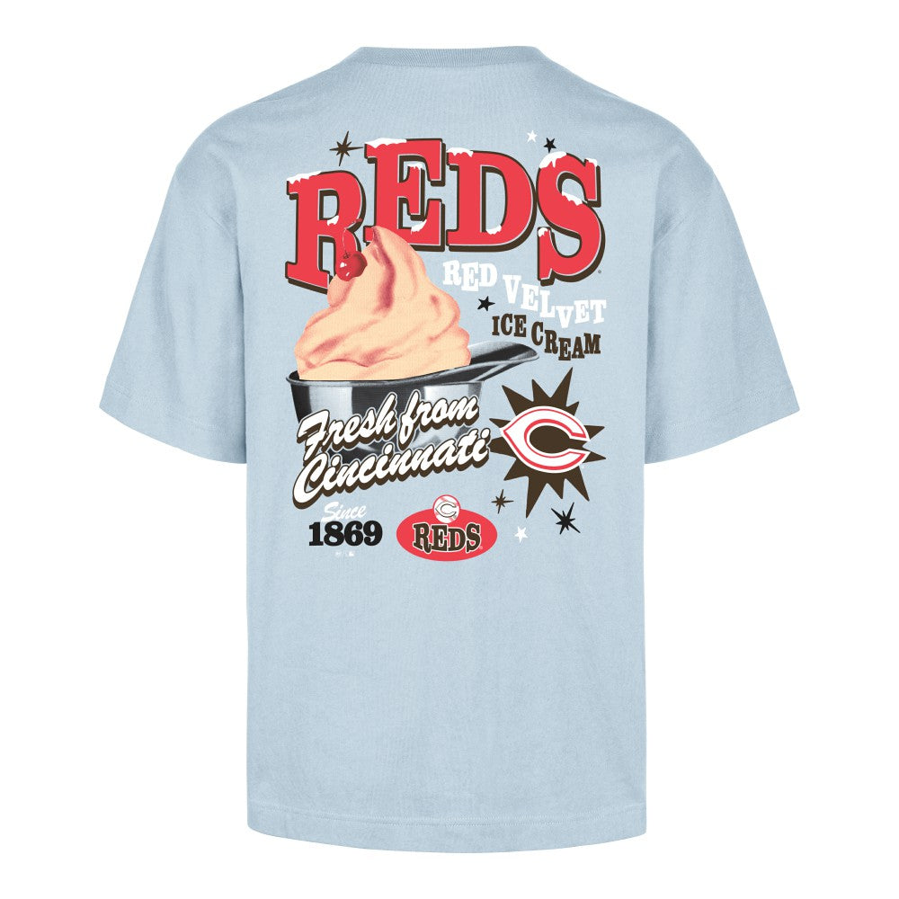 Cincinnati Reds Ice Cream Parlor Foundation T-Shirt Light Blue | 47 brand