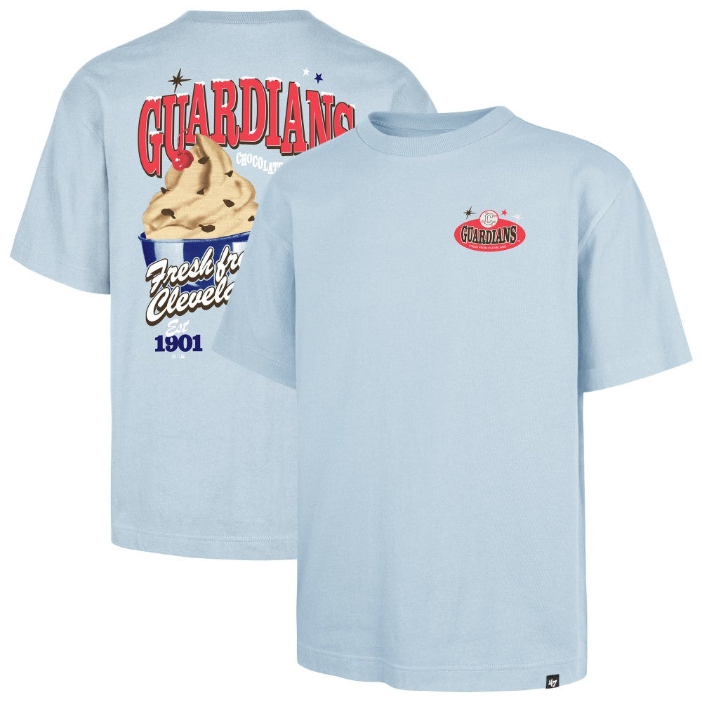 Cleveland Guardians Ice Cream Parlor Foundation T-Shirt Light Blue | 47 brand