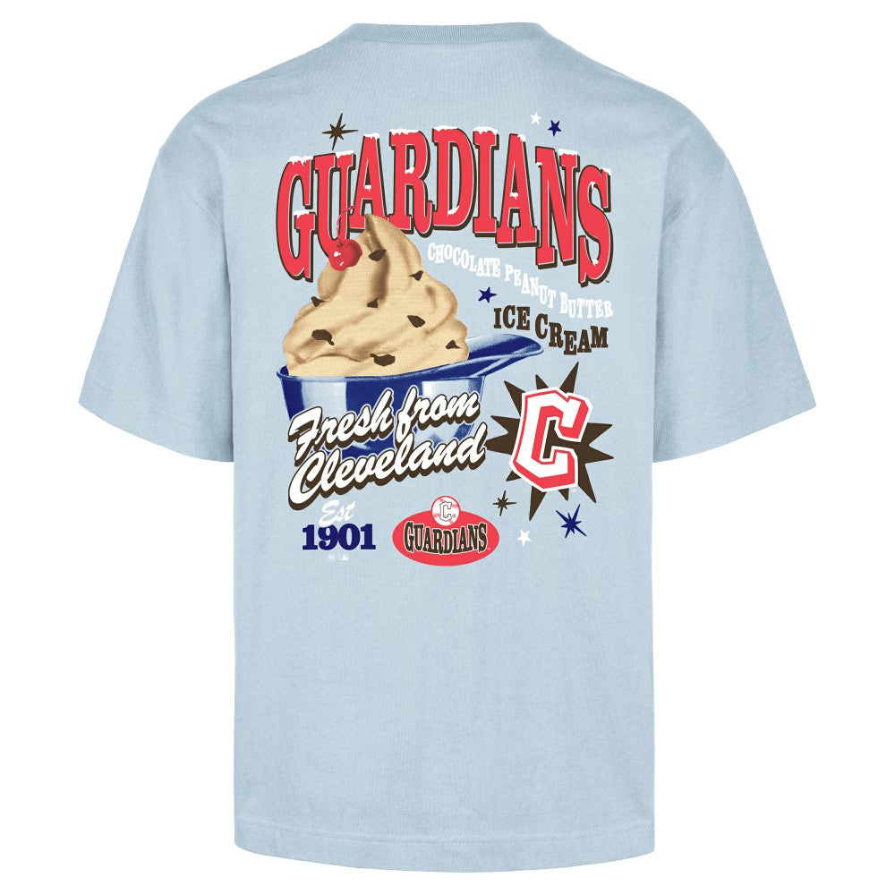 Cleveland Guardians Ice Cream Parlor Foundation T-Shirt Light Blue | 47 brand