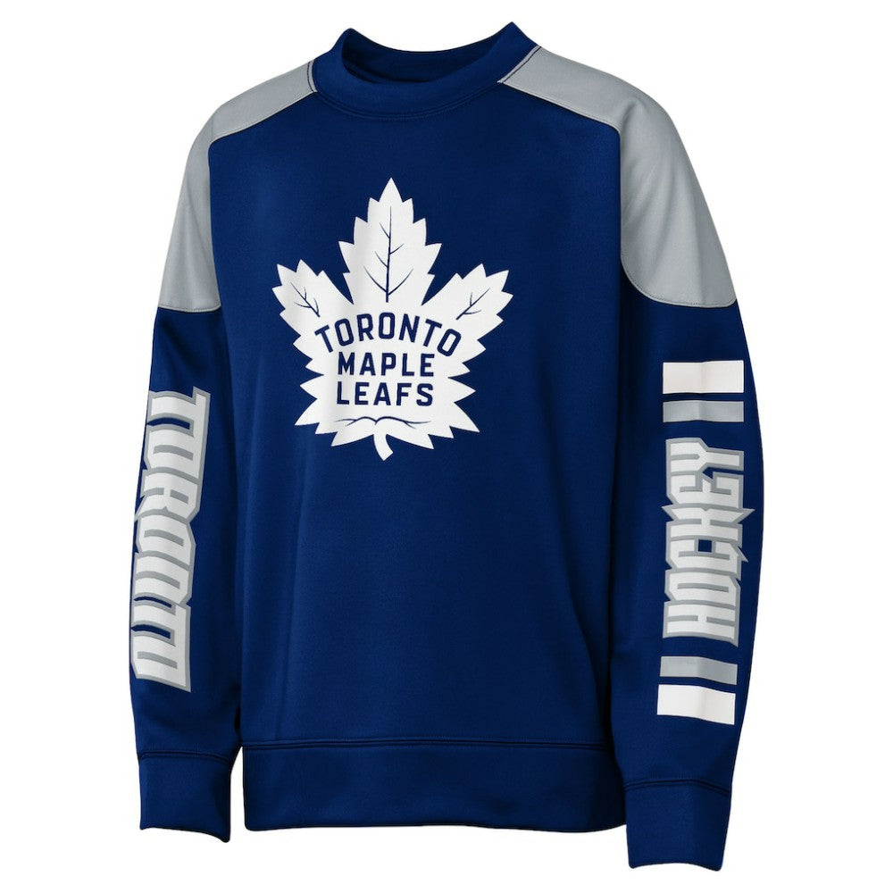 Auston Matthews Toronto Maple Leafs Outerstuff Youth Best Defense Name & Number Crewneck Sweatshirt Blue