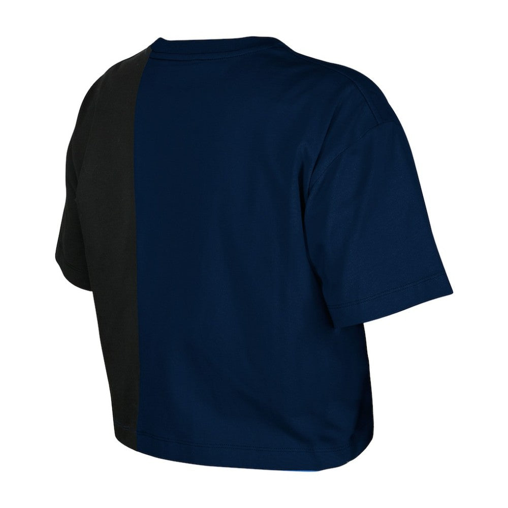 Houston Astros Women's Upcycled Colorblocked Boxy Cropped T-Shirt Navy | New Era