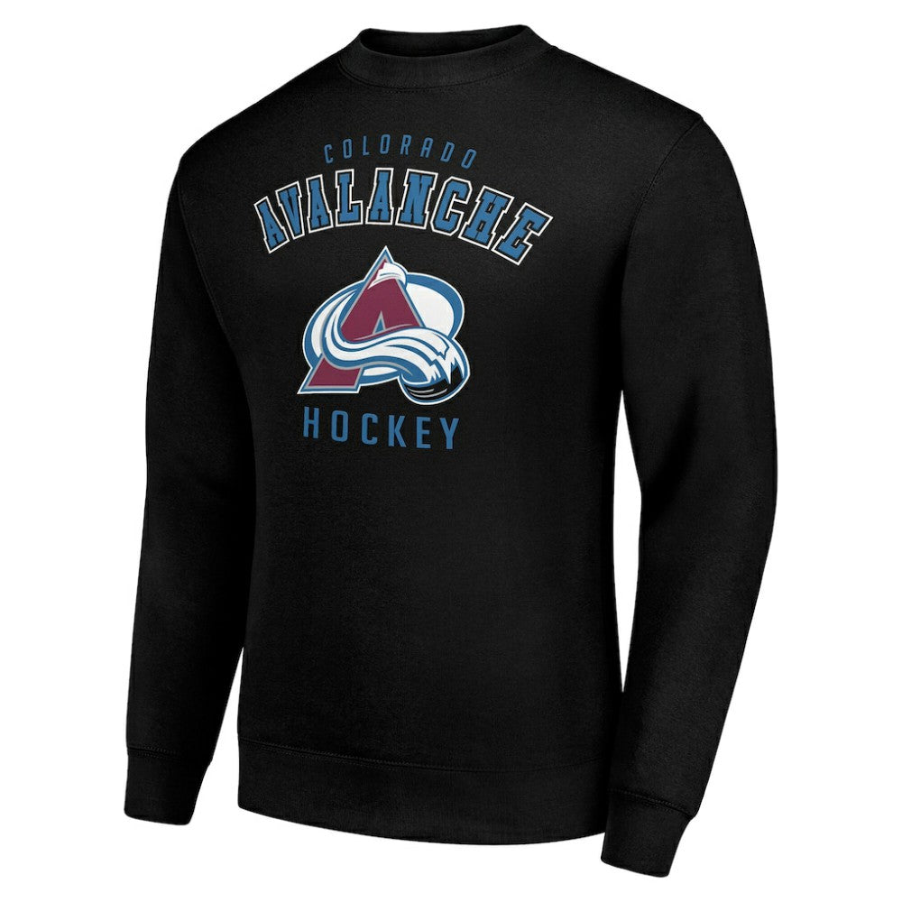 Colorado Avalanche Men's Starter Team Logo Fleece Pullover Sweatshirt Black