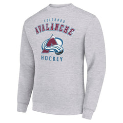 Colorado Avalanche Men's Starter Team Logo Fleece Pullover Sweatshirt Heather Gray