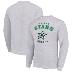 Dallas Stars Men's Starter Team Logo Fleece Pullover Sweatshirt Heather Gray